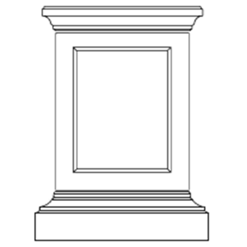 CAD Drawings Longshadow® Planters & Garden Ornaments, Classic Garden Ornaments, Ltd.® Classic Pedestal Collection